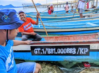 Kegiatan penandaan kapal perikanan oleh DKP Maluku dan KKP melalui pendaan hibah GEF 6 CFi Indonesia di Kabupaten Maluku Tenggara (20-22/06/2024)