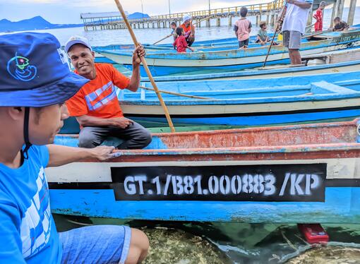 Kegiatan penandaan kapal perikanan oleh DKP Maluku dan KKP melalui pendaan hibah GEF 6 CFi Indonesia di Kabupaten Maluku Tenggara (20-22/06/2024)